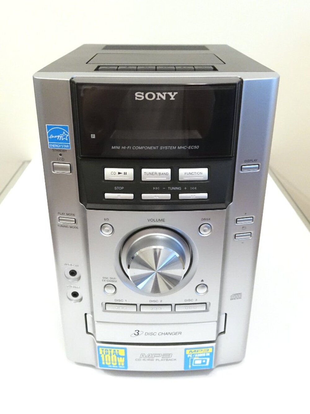 SONY MHC-EC50 HiFi Stereo CD 3 Disc Changer Cassette AM/FM Radio - No Speakers